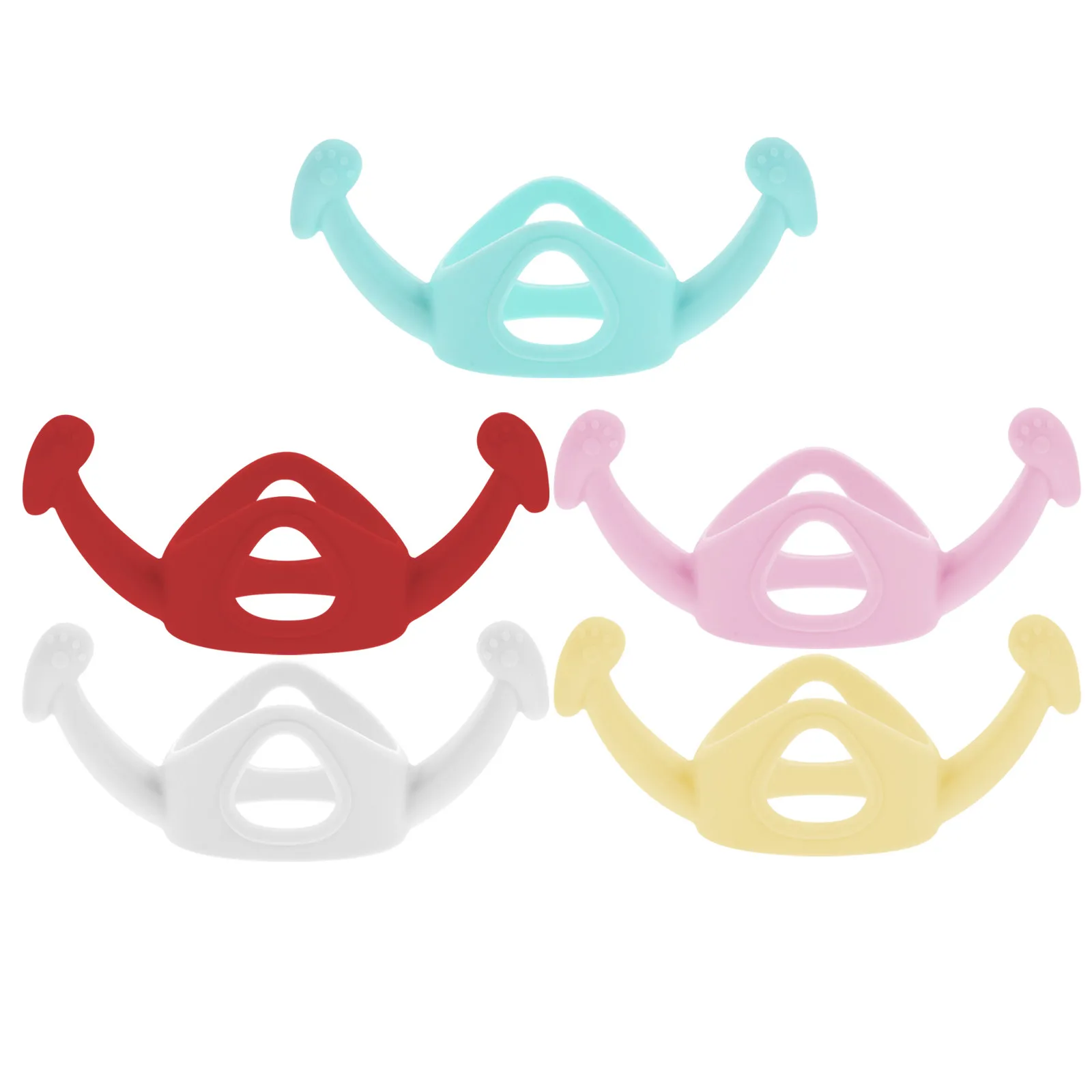 5Pcs Silicone Baby Bottle Handle for Independent Feeding Anti-Falling Milk Bottle Holder Ergonomic Grip Feeder Handle