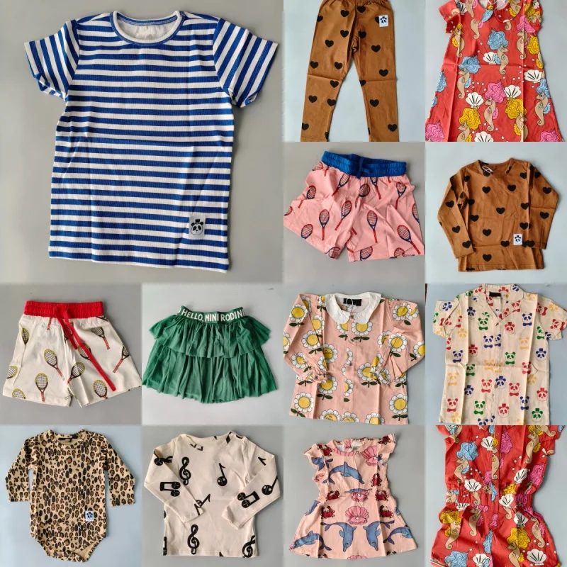 In Stock MR Spring/summer Children's T-shirts, Dresses, Swimsuits, and Baby Jumpsuits Suitable for Both Boys and Girls
