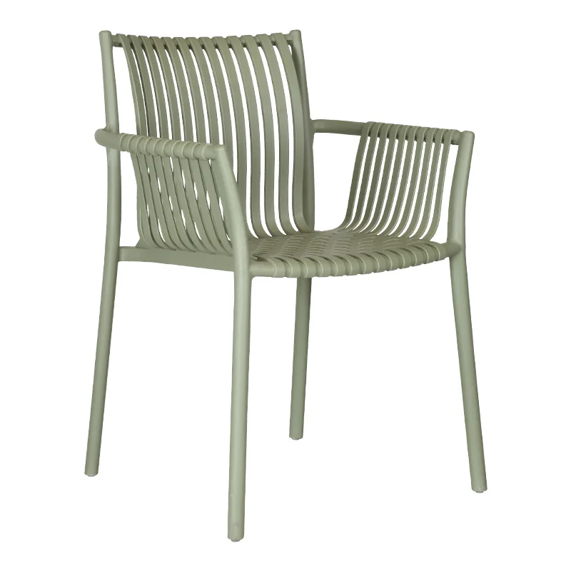 Modern Nordic Stackable Plastic Chair, Thickened Wear-Resistant Dining Chair, Outdoor Patio Balcony Cafe Leisure Furniture