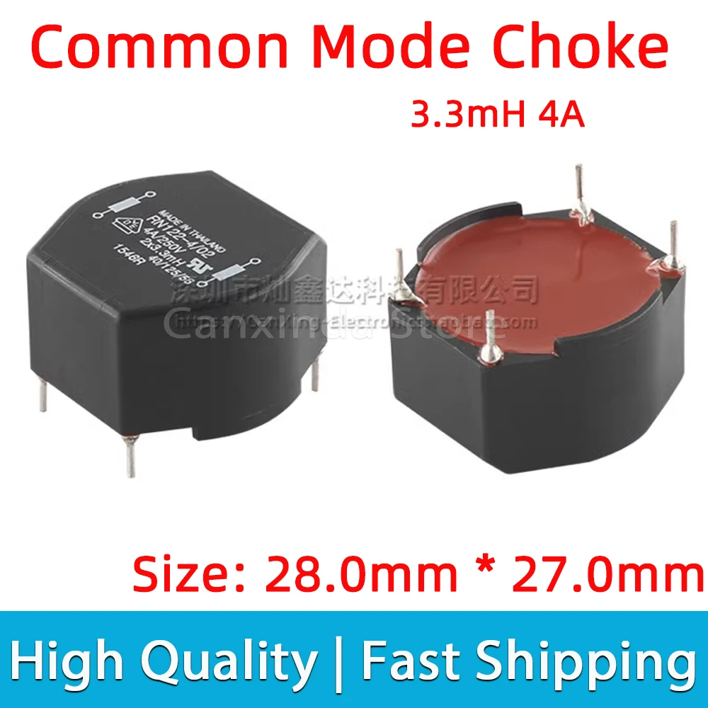 

RN122-4/02 RN122-4 Common Mode Choke Coil Magnetic Ring Inductor 3.3mH 4A Switching Power Supply Filter Current Compensated Coil