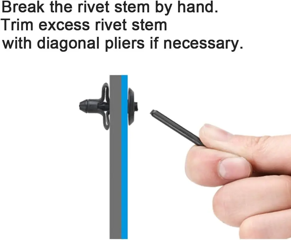 Hand Rivet Gun Kit with 40 Plastic Rivets, One-Handed Operation for Automotive Trim and Door Panels