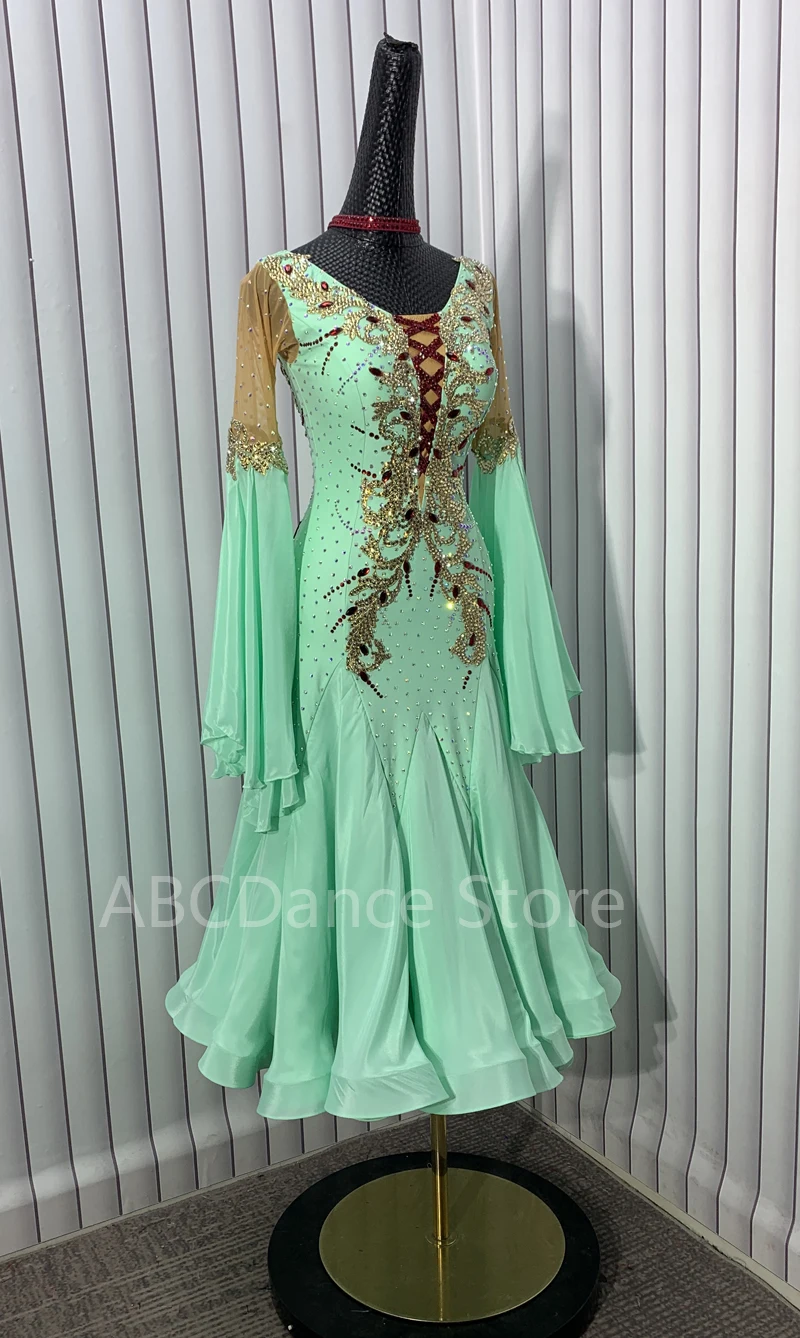 2025 신규 대회 볼룸 표준 무용 드레스 무용 의상 무대 의상 성인 무용 드레스