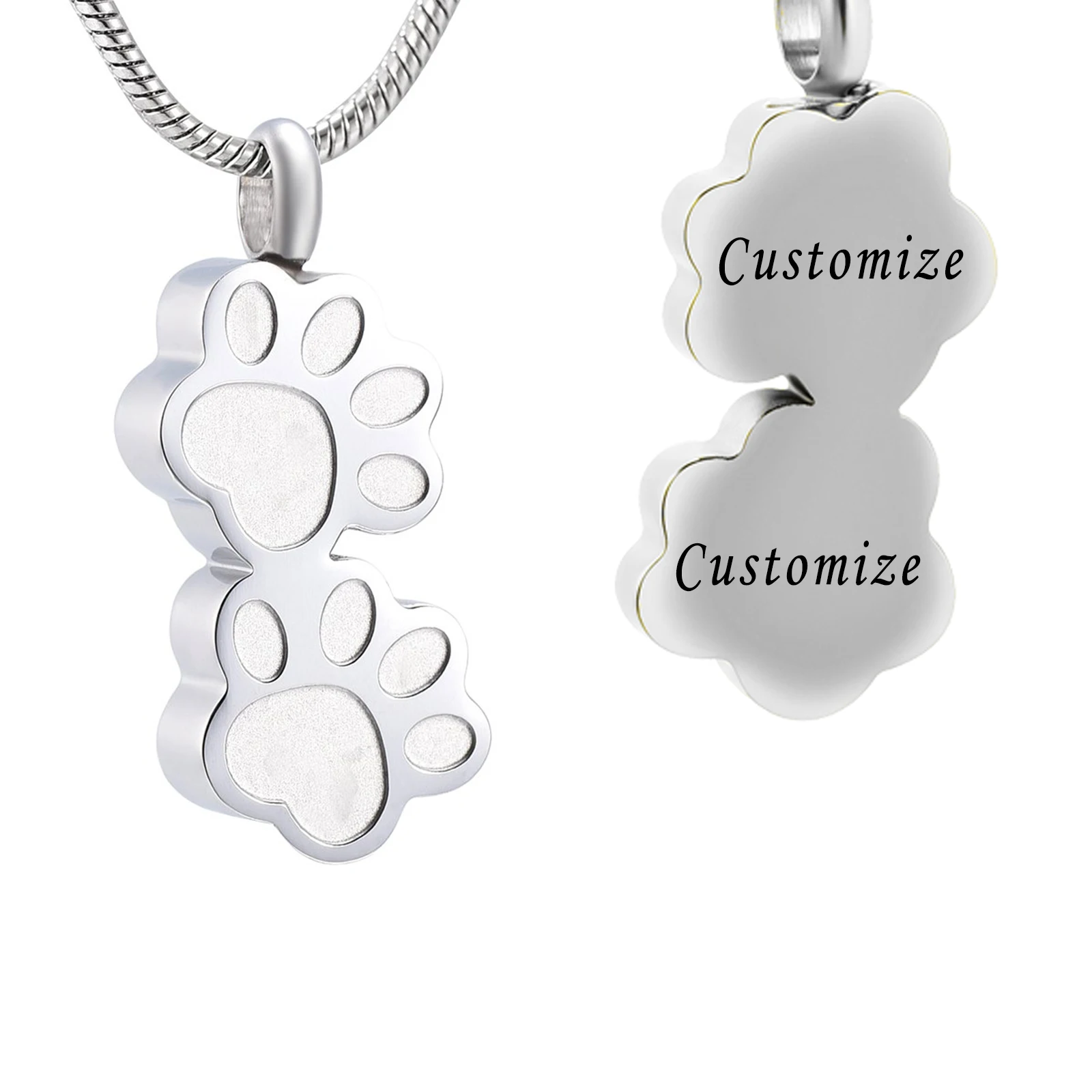 

Customized Pet Urns For Dogs/Cats Pet Urn Pet Ashes Necklace Paw Print Urn Necklace with Mini Keepsake Urn Memorial Ash Jewelry