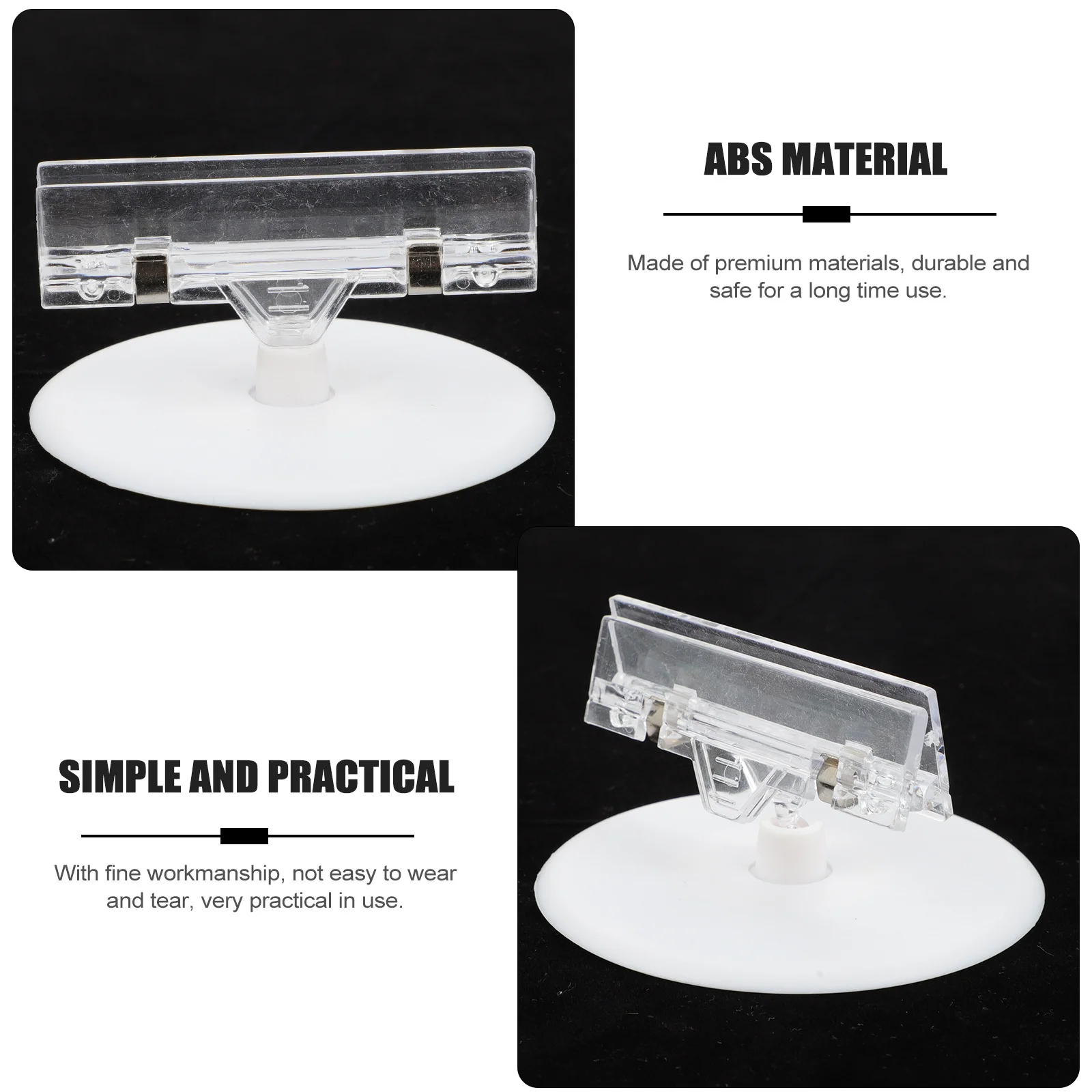 

4Pcs Advertising Clips Advertising Label Racks for Retail Store Food Sign Holders Price Display Shelf Clamp