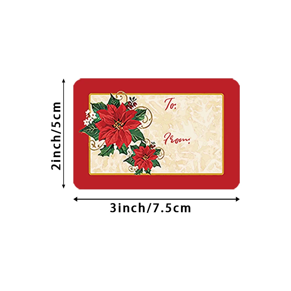 Pegatinas decorativas de Feliz Navidad para envolver regalos, etiquetas con nombre, muñeco de nieve, decoración festiva, 50-250 unidades por rollo