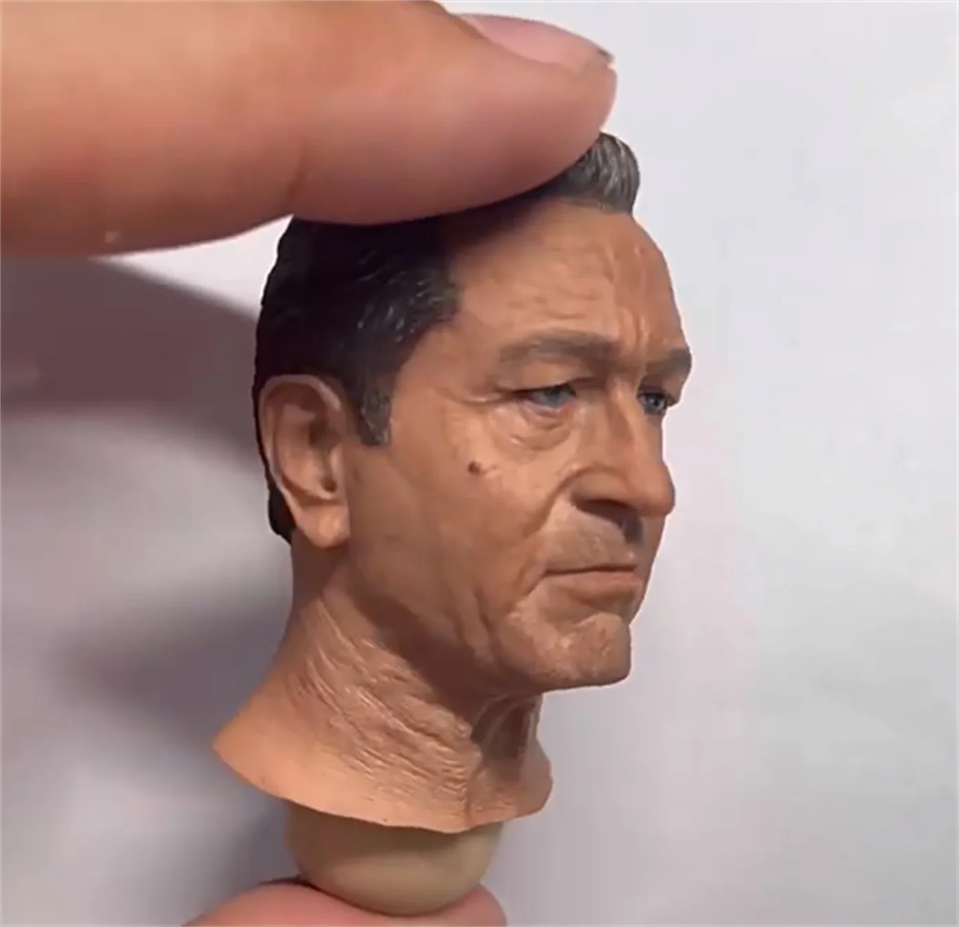 Robert De Niro personalizado pintado sin pintar escala 1/6 cabeza masculina esculpir juguetes De cuello largo modelo para muñecas De figuras De acción De 12 pulgadas