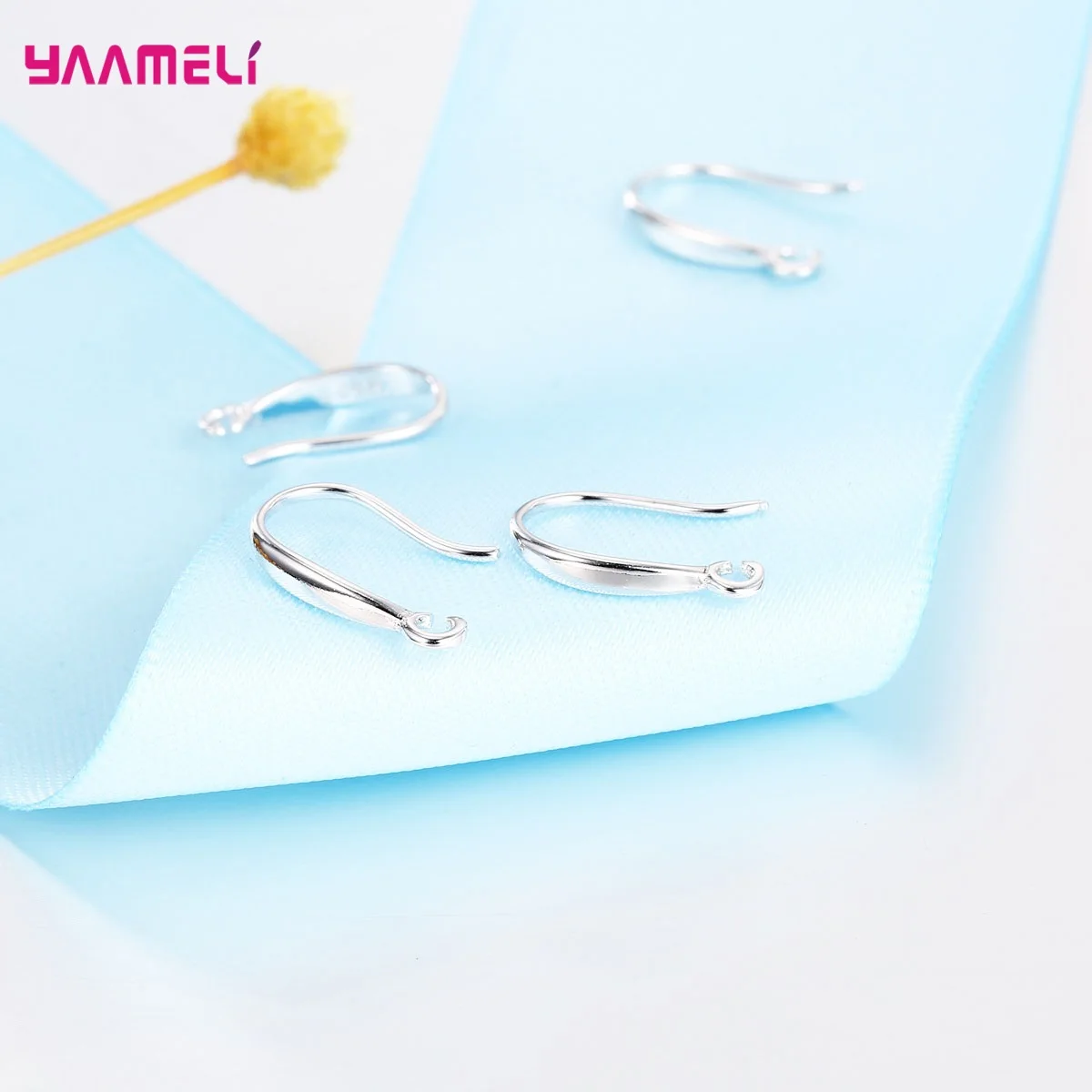 100PCS Lot Real 100% 925 Sterling Silver S925 Hook Earrings Jewelry Findings Fittings Components Accessories Handmade Supplies