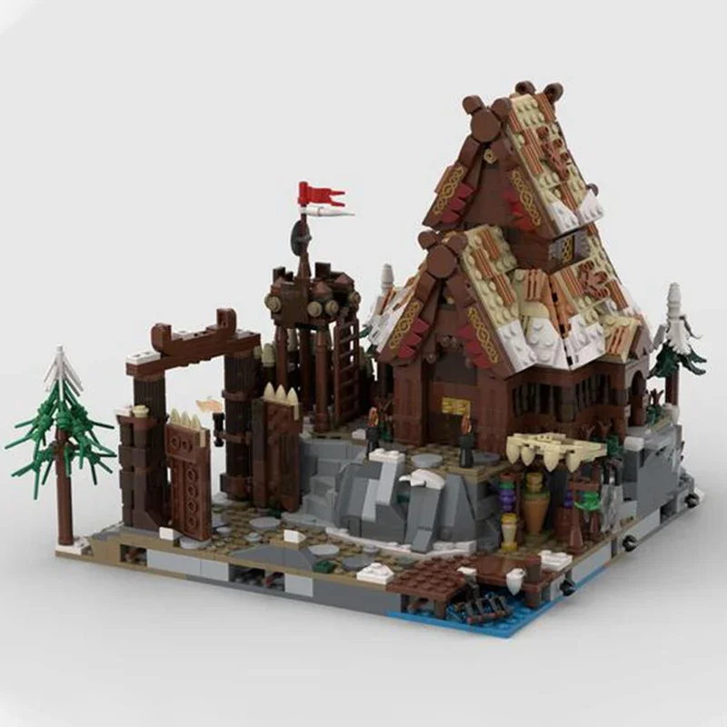 Klocki konstrukcyjne Street View Model Moc Northlands Hut Technology Modular Blocks Prezenty Zabawki świąteczne Zestawy DIY Montaż