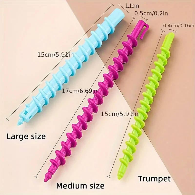 20pcs/set Spiral Curling Hair Sticks - Professional Curler Set, Plastic Perm Rods for DIY Hair Styling