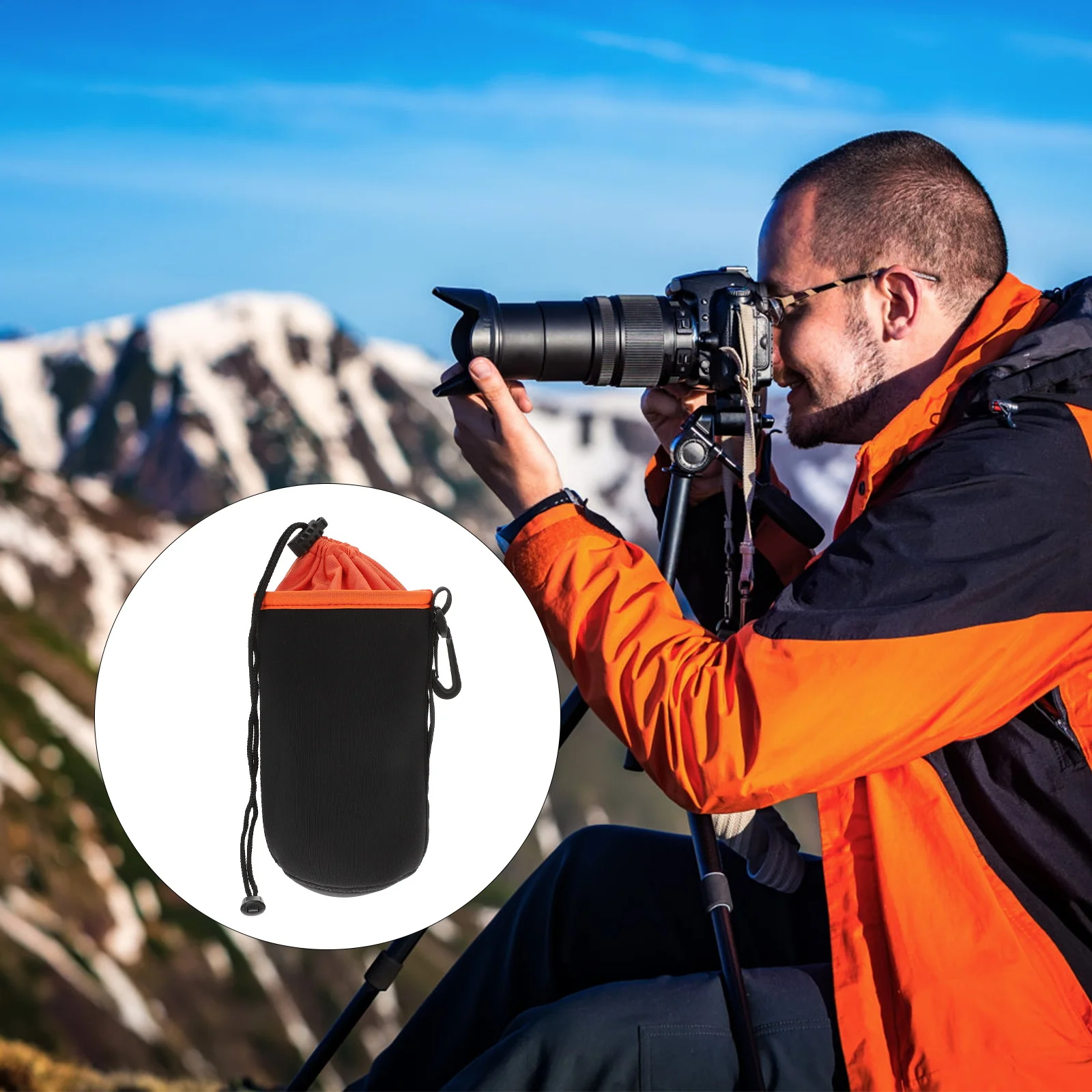 

Lens Pouch For Dslr Camera Compact Lightweight Durable Protection Against Dust Scratches Outdoor Indoor Travel Use Camera
