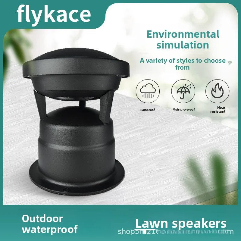 Lawn Speaker Lighthouse-Shaped Outdoor Waterproof Audio System 10-30W Output Power Available Black Green