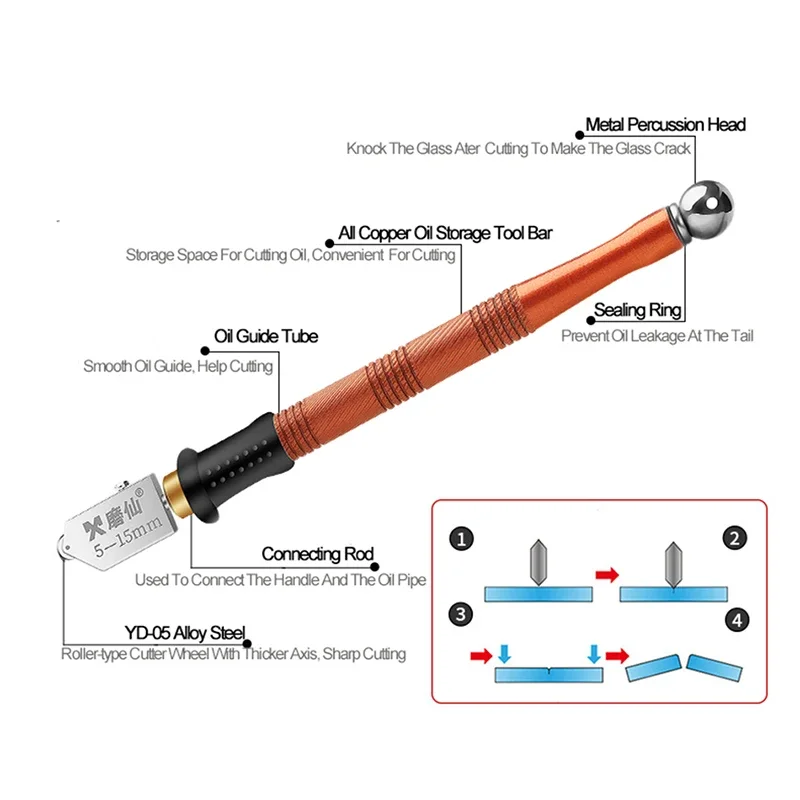 Diamond Glass Cutter Manual Tile Cutter Sharp Roller For Ceramic Tile Mirror Cut Tiles Glass Bottle Cutter Construction Tools