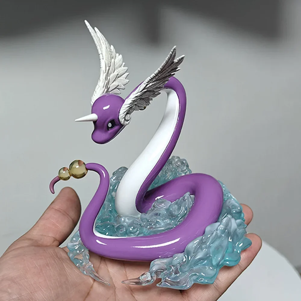 Pokemon Anime Figure Dragonair Action Figure Purple Pokemon Anime Peripheral Samuel•Oak Kawaii Desk Decor Toy Collect Model Gift