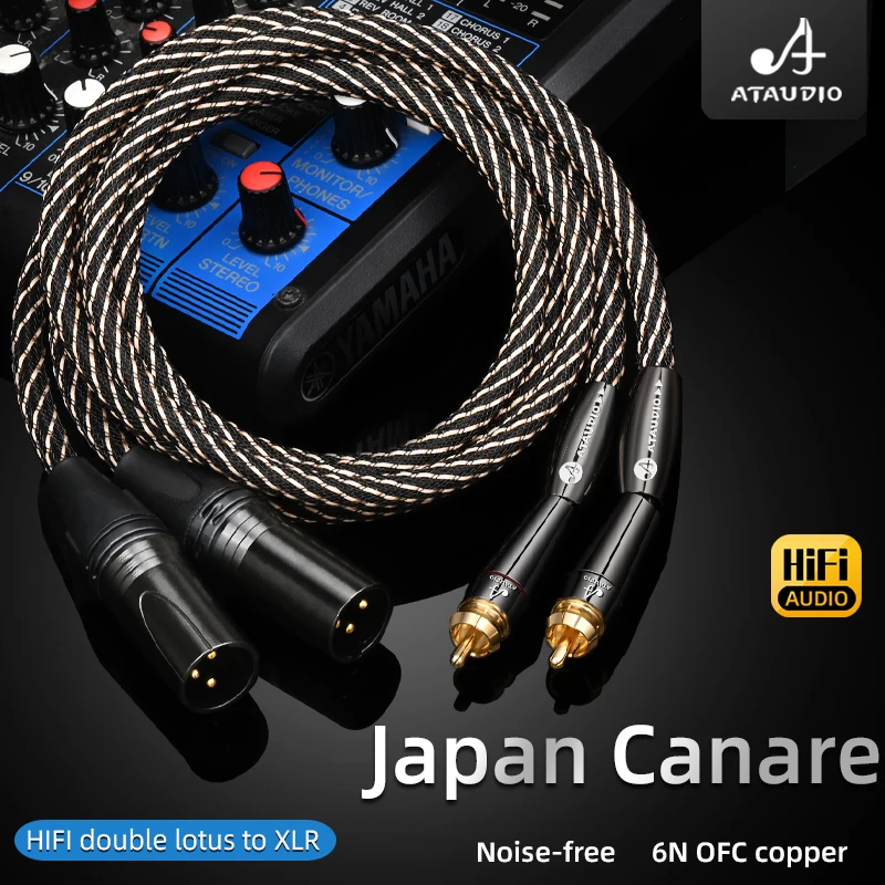 

Аудиокабель HiFi от 2RCA до 2XLR с позолоченной вилкой 2RCA «папа» на 3-контактный разъем 2XLR «мама» для микшера усилителя динамика