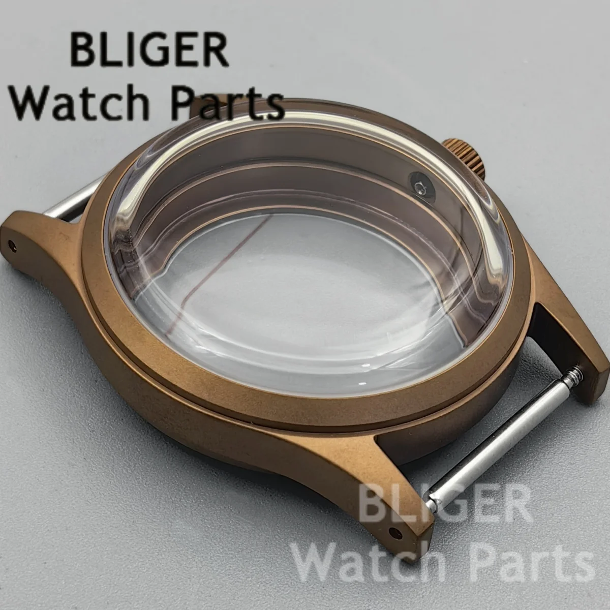 BLIGER 36mm 39mm Domed K1 Mineral Glass Matte Sandblasted Watch Case NH34 NH35 NH36 ETA2824 PT5000 Steel Diving Box Screw Crown