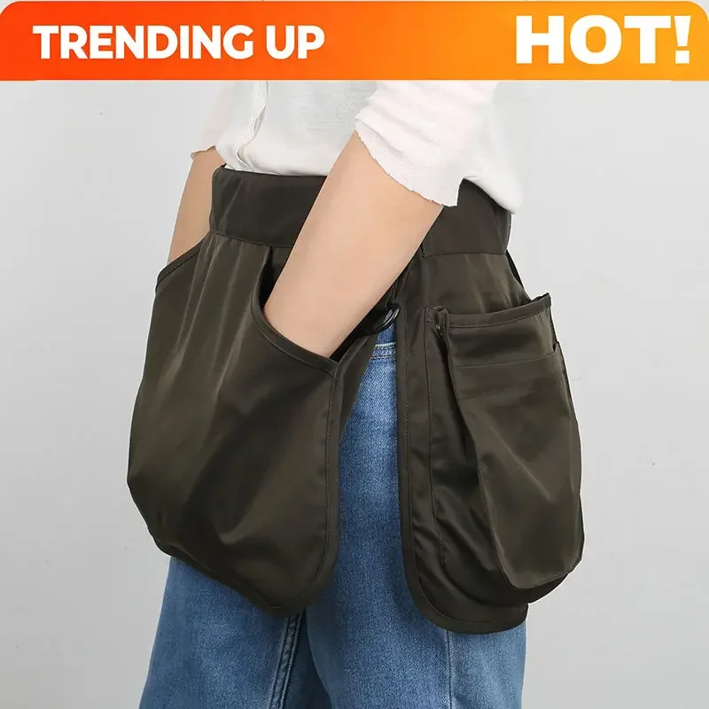 Fanny Pack Unisex Nylon Fashion Street Style Solid Apron Bag Outdoors Waist Cover Simple
