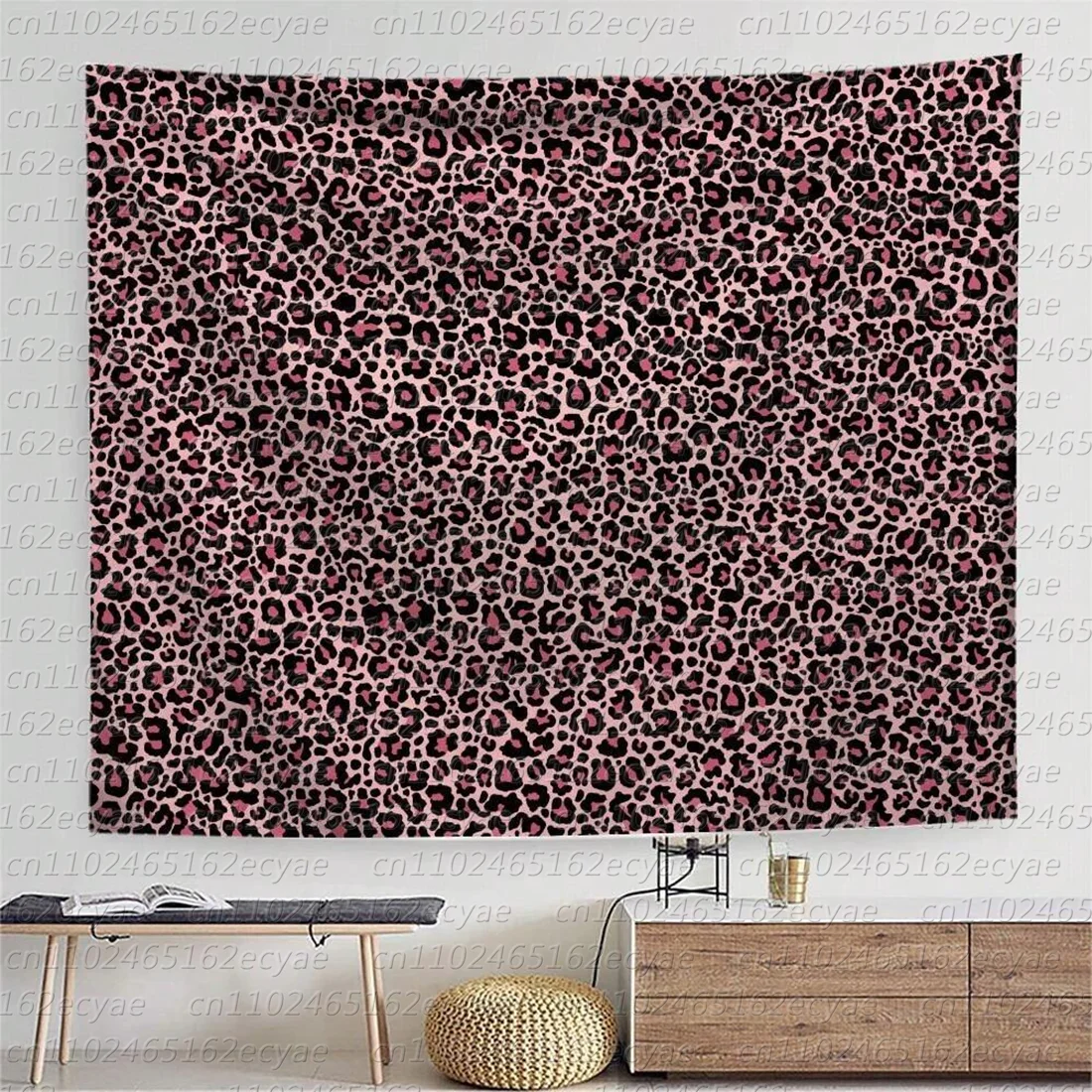 1pc Leopard Print Decorative Wall Hanging Tapestry Polyester Material For Living Room Bedroom Office Wall Decor Party Decoration