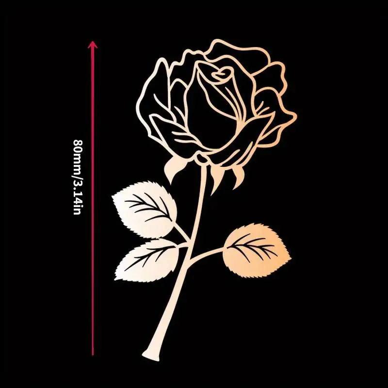 1pc Luxury Rose Flower Bookmarks Greeting Cards for Chancery School Office Use Tab for Books