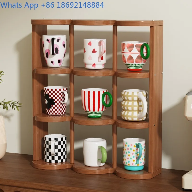 

Grid Desktop Storage Rack Home Office Desk Multi-layer Storage Kitchen Supplies Home Storage Shelf