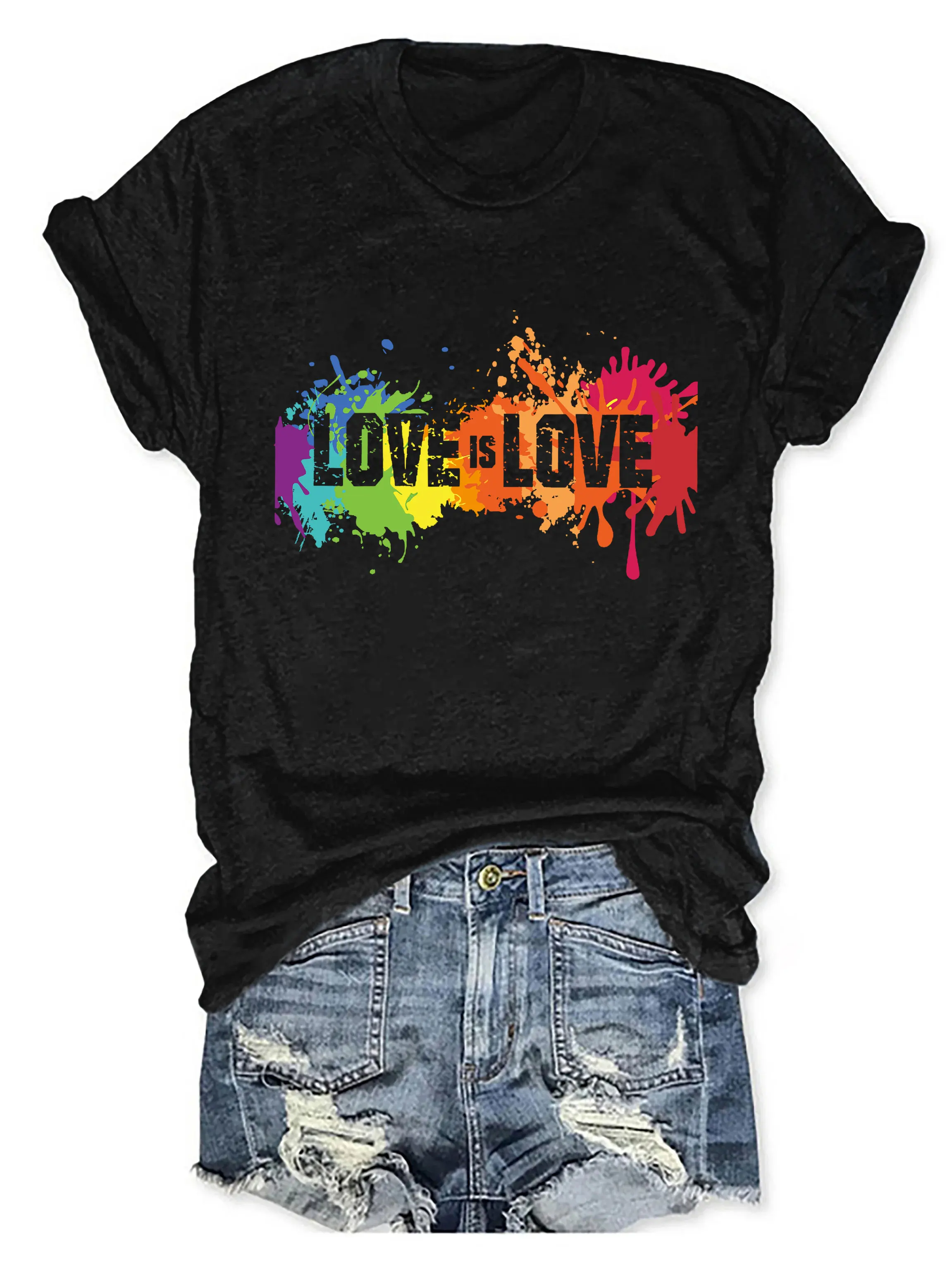 

Love is Love Shirt LGBT Shirt Pride Month Shirt Kindness Shirts Pride Tee Pride Month Gift Women Summer Short Sleeve Tee