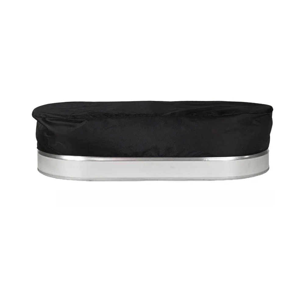 420D Oxford Oval Ice Bath Cover 4ft 6ft 8ft Tank Lid With Drawstring For Round Pool Debris P/rotection Black