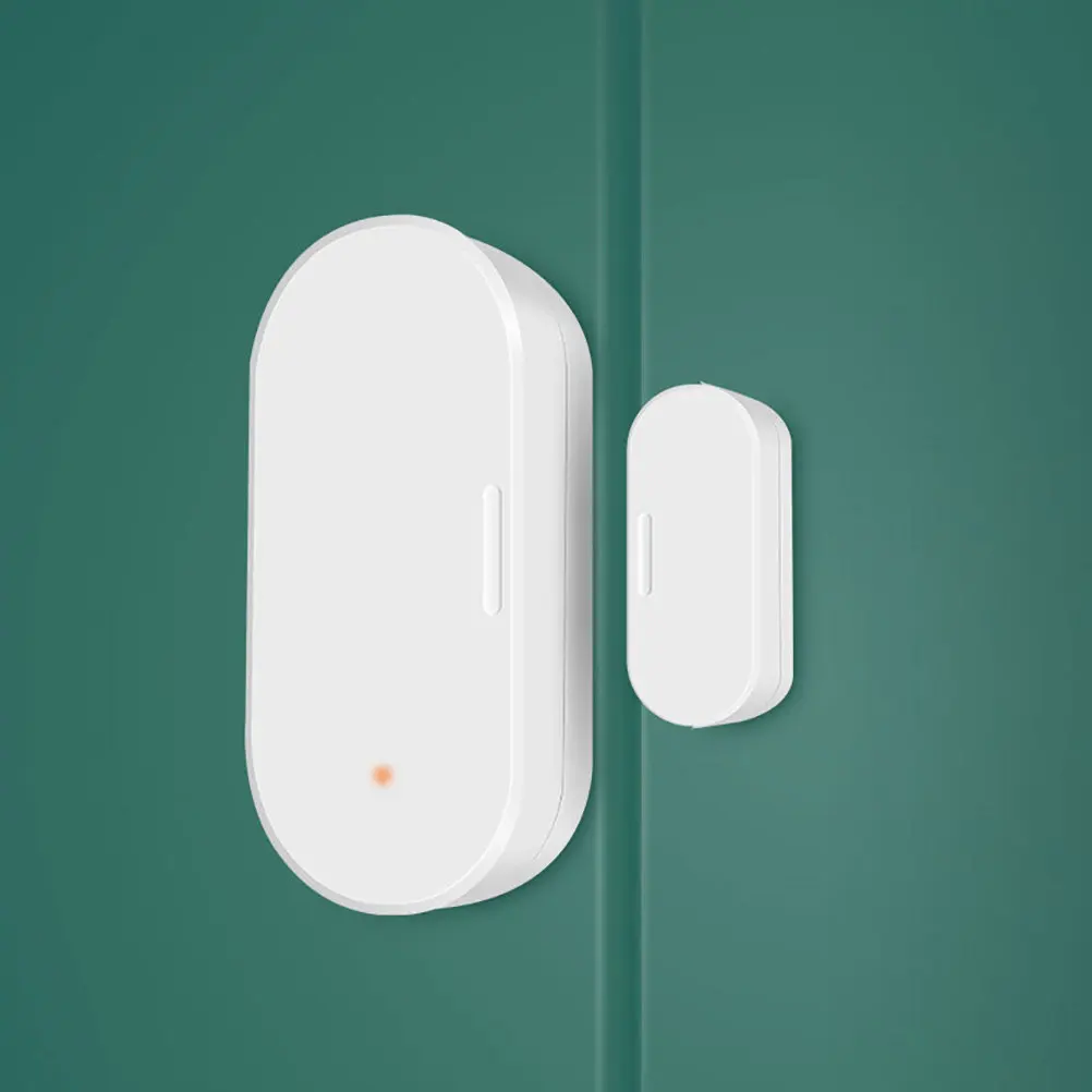 

1 пара магнитных датчиков для дверей и окон с сигнализацией для домашней безопасности, мониторинг в реальном времени через приложение, интеграция с умным домом, Wi-Fi