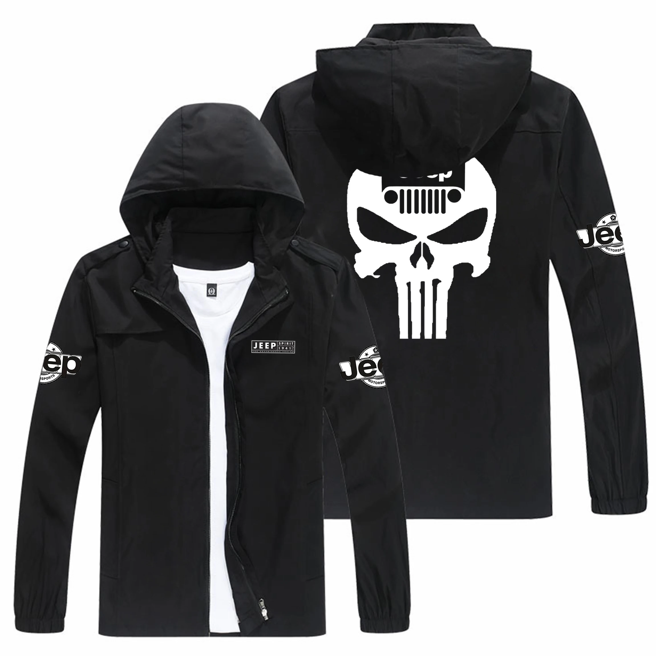 

2026 New Foreign Trade Cross-border Jeep Jacket - Trendy Large-Sized Sportwear - Stylish Versatile - Athletic Zippered Hooded Me