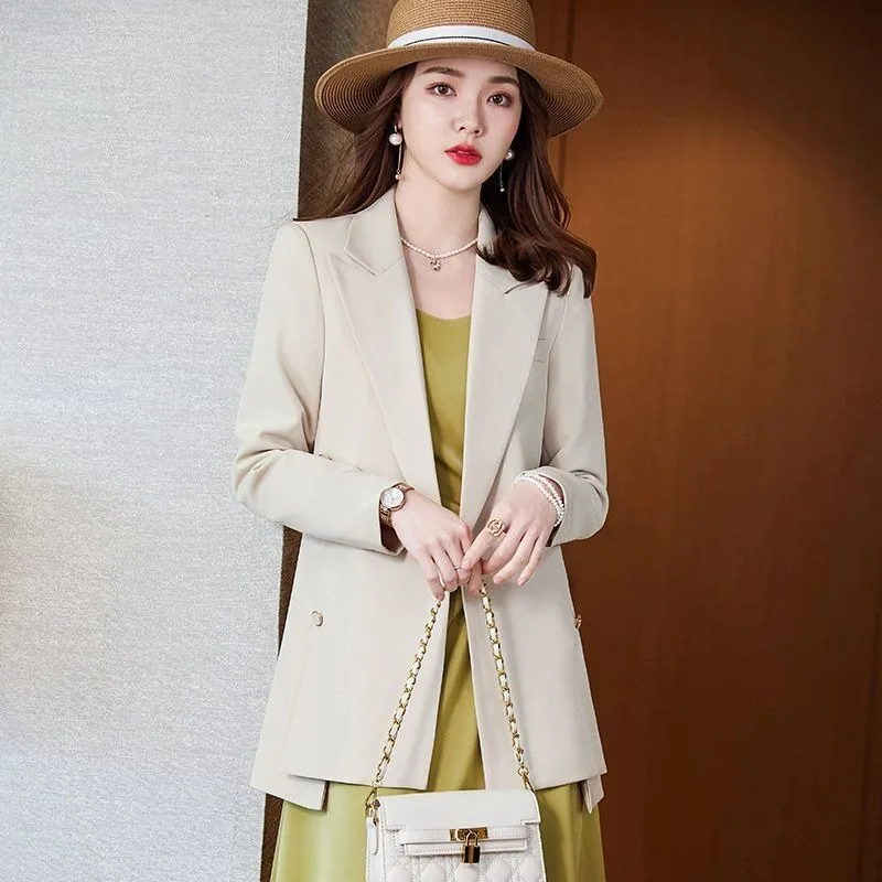 

Irregular Suit Spring Autumn New Women Simple Casual Design Sense Niche Solid Color Blazers Fashion Slim Fit One Button Outwear