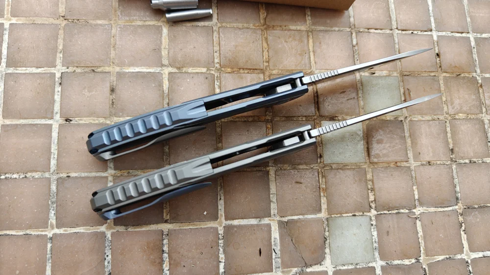 JUFULE Bear Head F7 Ceramic Bearing Titanium Handle Mark M390 Logo Blade Camping EDC Tool Kitchen Hike Dinner Utility Knife - view 4