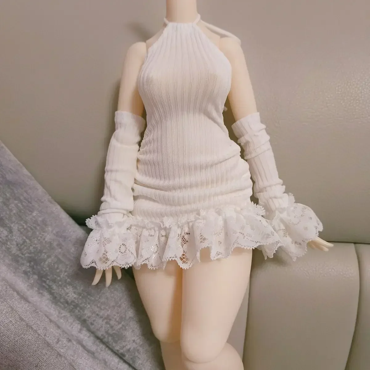 

(Customized) Doll's Clothes for 60/45cm Bjd Doll Lace Pleated Knitted Skirt Girl Toys Dress Up 1/3 1/4 Doll Accessories, No Doll