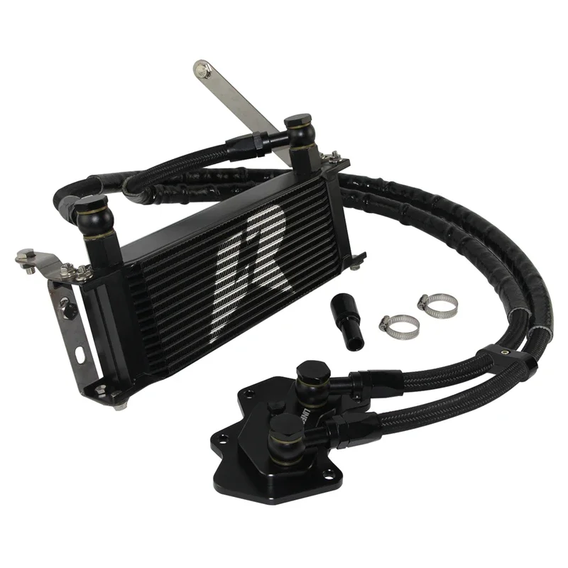 14-rijige oliekoelerset aluminium zwart voor VW Golf R GTI MK5 MK6 03-08 en AUDI A3/S3 2006-2008