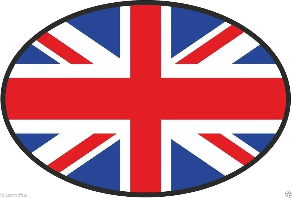 Классический дизайн, Великобритания, страны, код страны, Овальный с флагом, наклейка, стикер для ноутбука, автомобильные аксессуары
