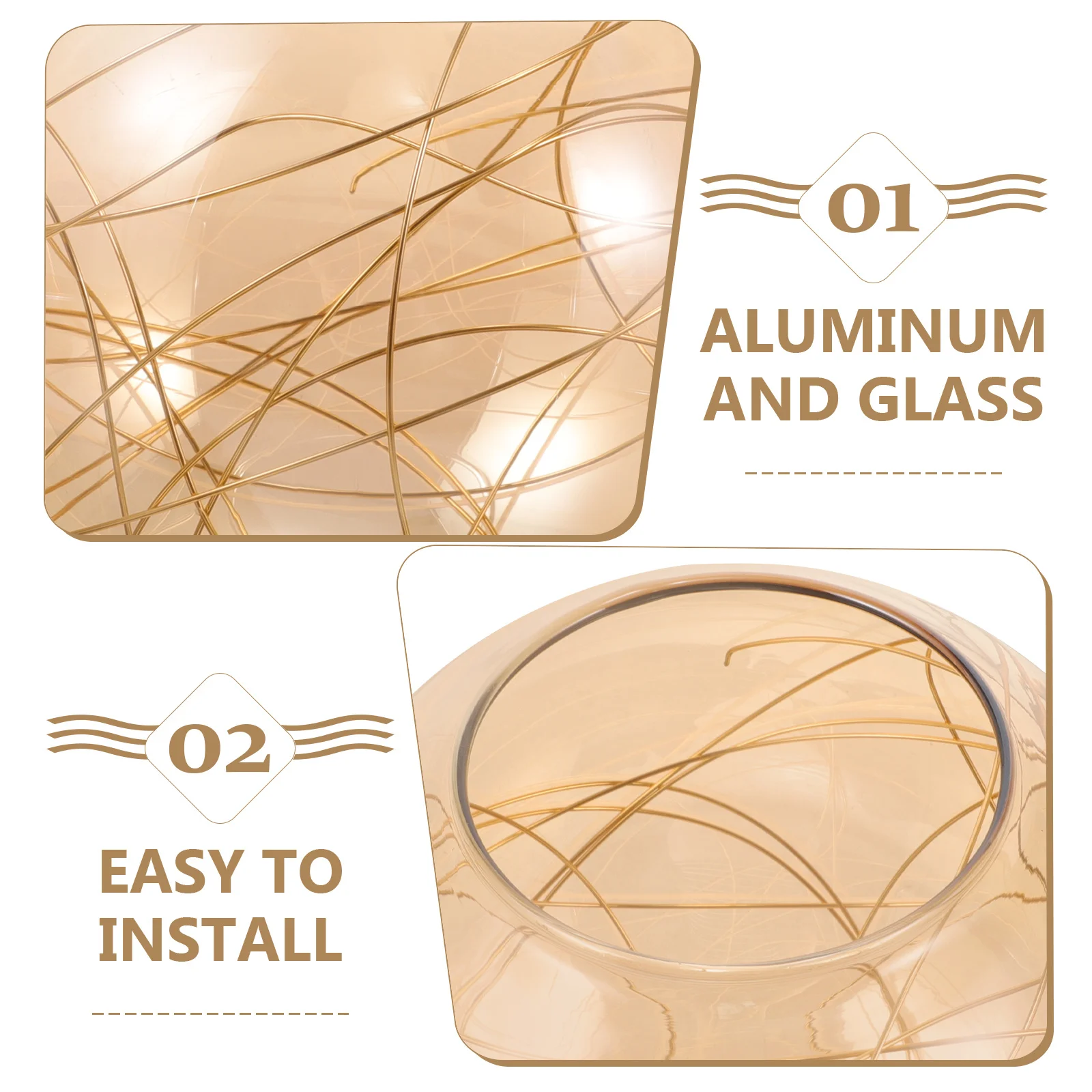 

Glass Lampshade Replacement Aluminum Wire Ball Globe Decorative for Ceiling Pendant Lamp Cover Modern Lighting Fixture