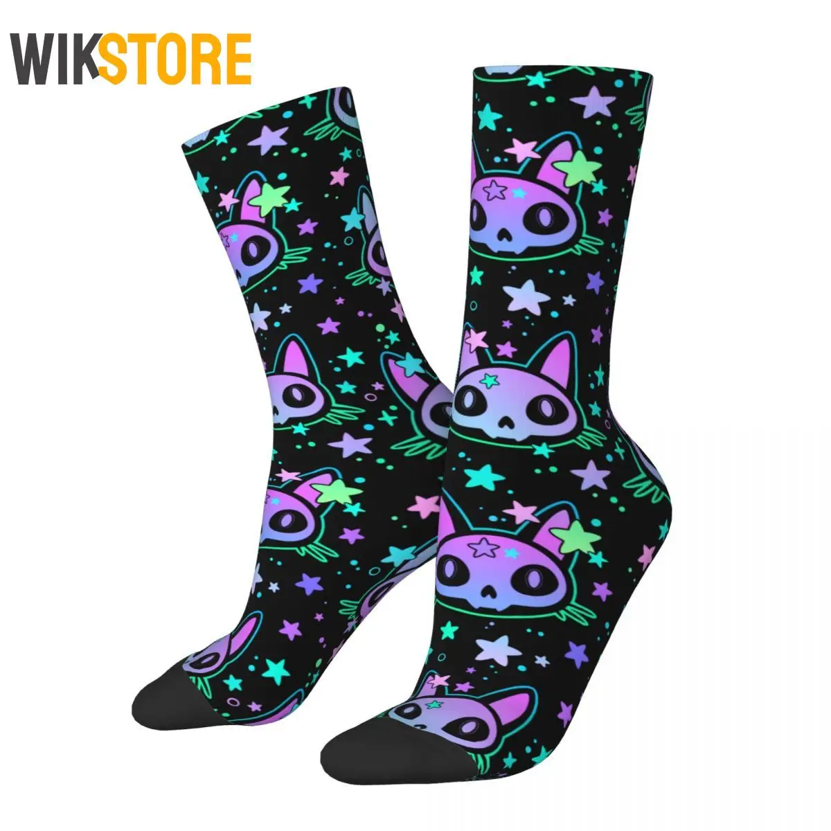 

Cute Cat Skulls Stars Socks Men's Women's Fashion Socks Novelty Spring Summer Autumn Winter Socks Gifts Breathable Cute Sock