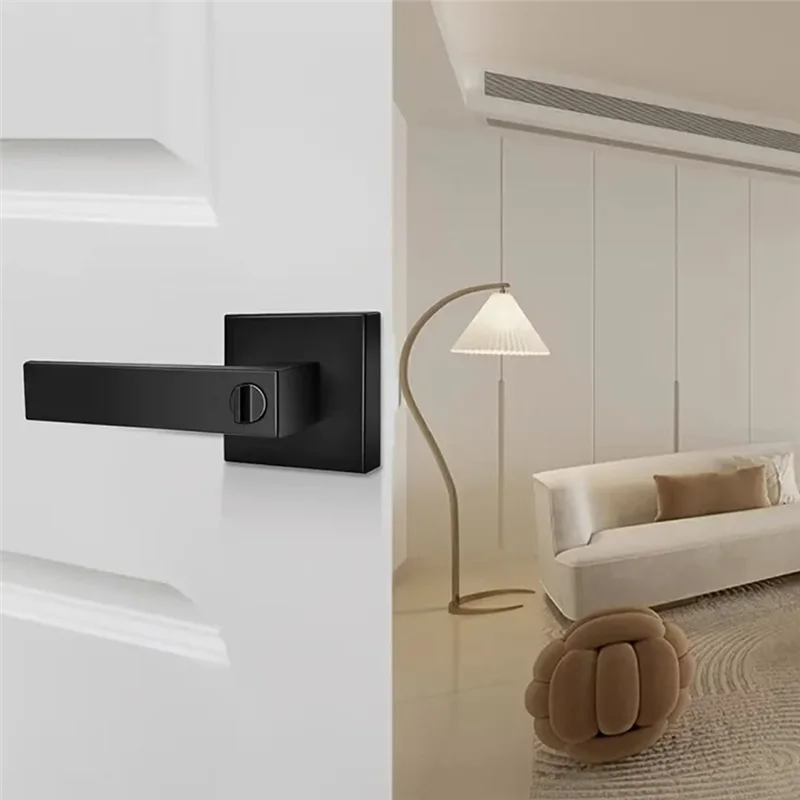رافعة باب ABDJ، مقابض أبواب داخلية بدون مفتاح، أقفال رافعة باب الخصوصية لحمام غرفة النوم، مقابض الأبواب الحديثة