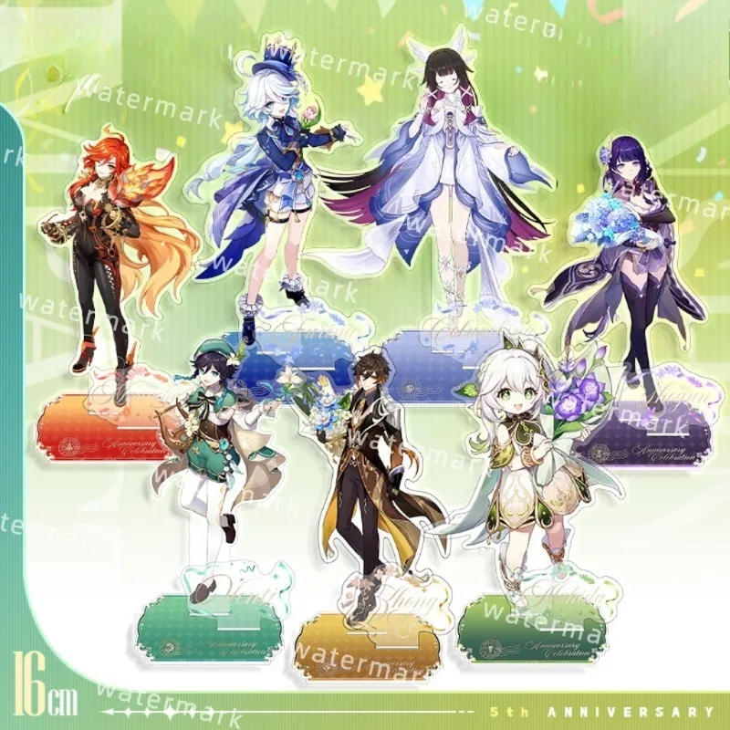 

Акриловая подставка Game Genshin Impact: Серия к 5-летнему юбилею, Колумбина Фурина, 16 см, для аниме-косплея, рождественские подарки
