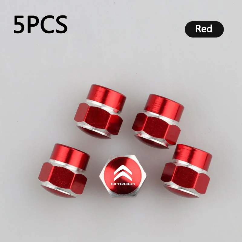 5 قطعة سبائك الألومنيوم سيارة عجلة الإطارات غطاء صمام الغبار غطاء لسيتروين C5X C6 DS C3-XR C4L C4 DS3 C1 C5 VTS C-ELYSEE ملحق