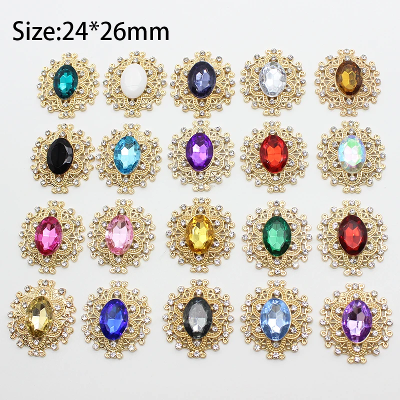 Image 3: Décoration de fête et de vacances, 5 pièces/lot, 24x26MM, broches plates en métal bon marché, gâteau au vin rouge, décoration de mariage, anniversaire