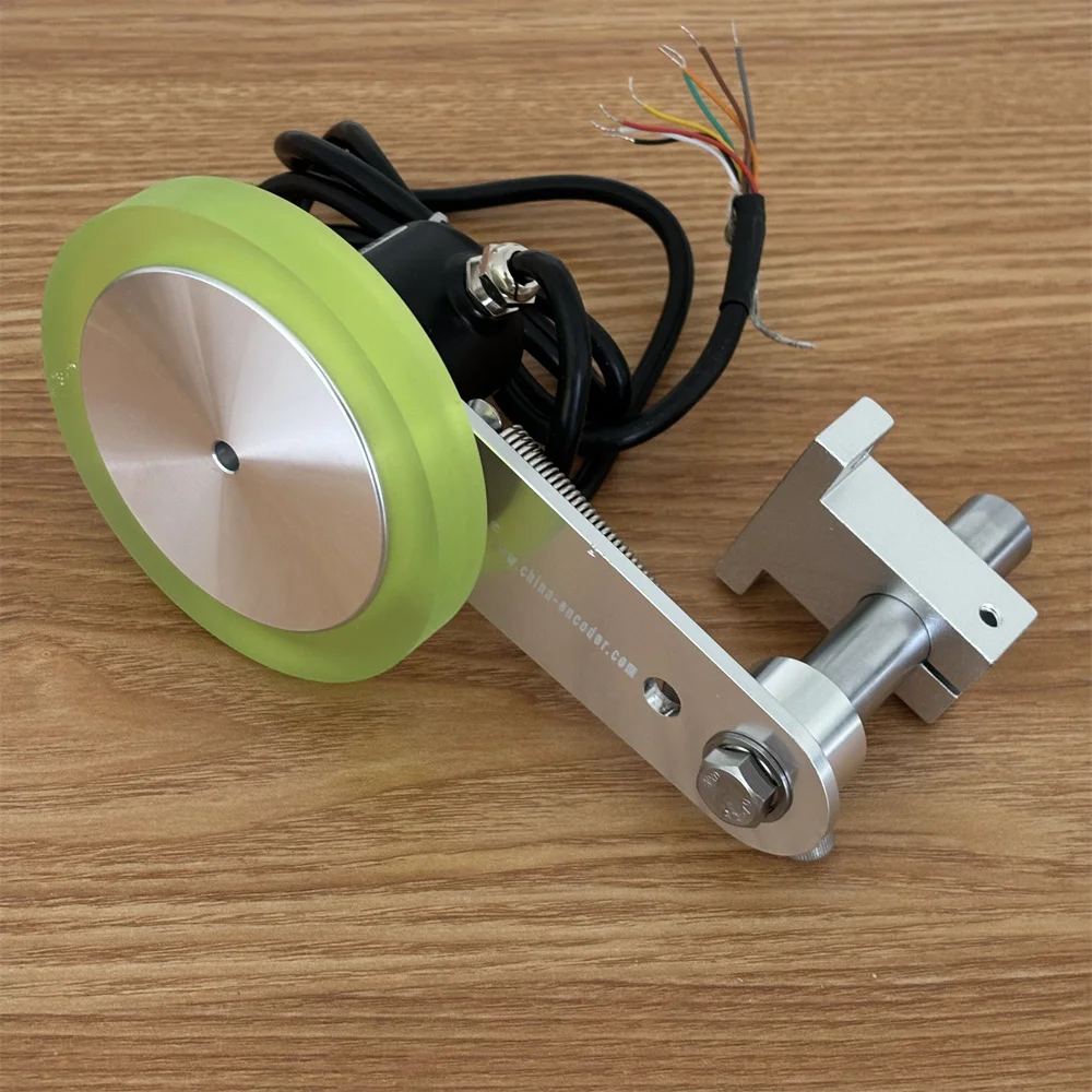 300mm Roller Wheel Rotary Encoder with Mounting Bracket Line Driver Output Model GHW38-6G1000BML5-300