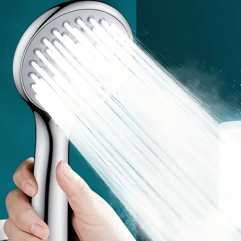 Large Water Outlet Five-speed Adjustable Shower Head Household Universal Heater Handheld Coarse Hole Bathroom Shower Head Set