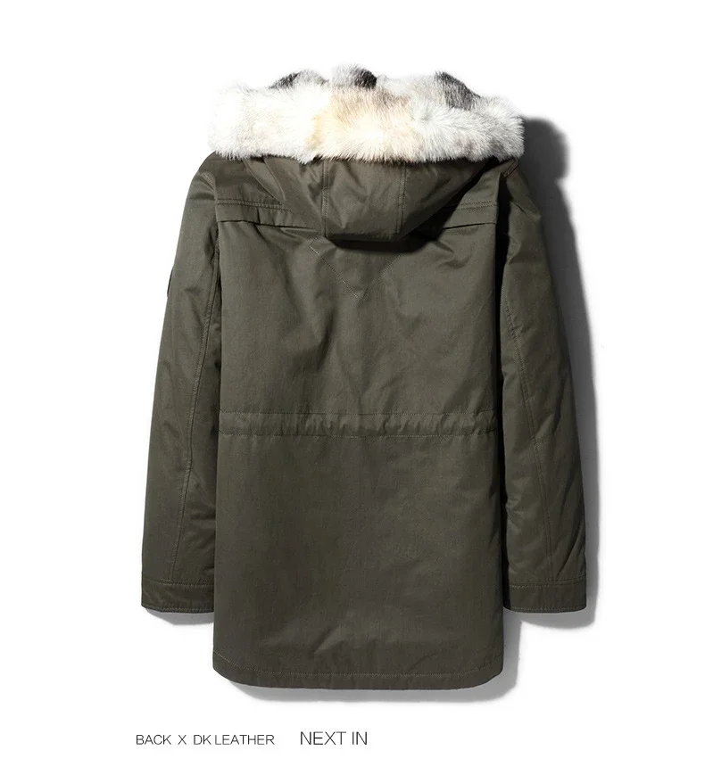 แจ็คเก็ตฤดูหนาวผู้ชายจริงขนสัตว์ Sheepskin Coat ผู้ชายเบาะขนสัตว์เสื้อแจ็คเก็ตสกีกลางแจ้งหนา Medi-Long Coat Jaqueta Masculina FC