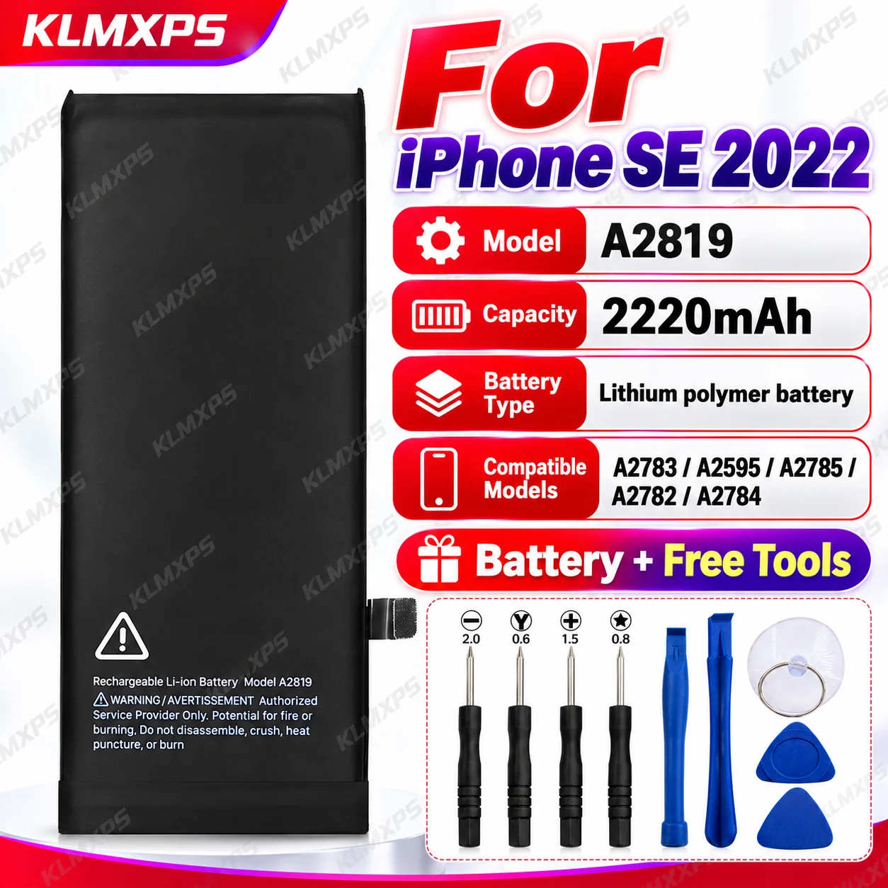 Replacement Phone Battery for iPhone SE 2022 A2783 A2595, 2220mAh Built-in Board Lithium Battery Factory Wholesale