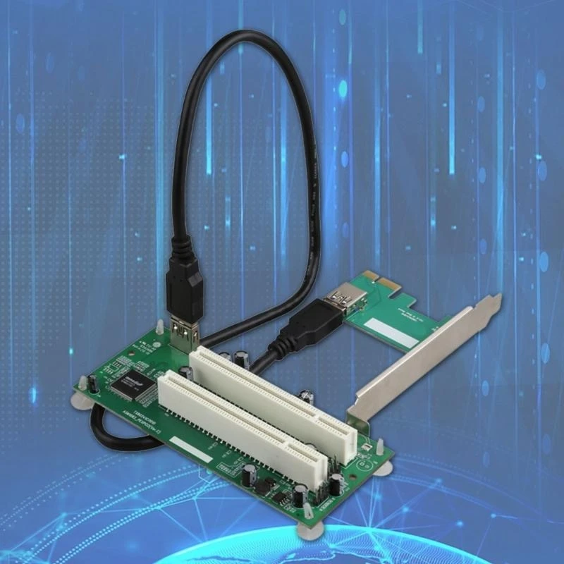 

PCIE TO PCI ADAPTER CARD PCIE для двойной карты расширения слотов USB Добавить карты для серверов Desktops USB Поддержка
