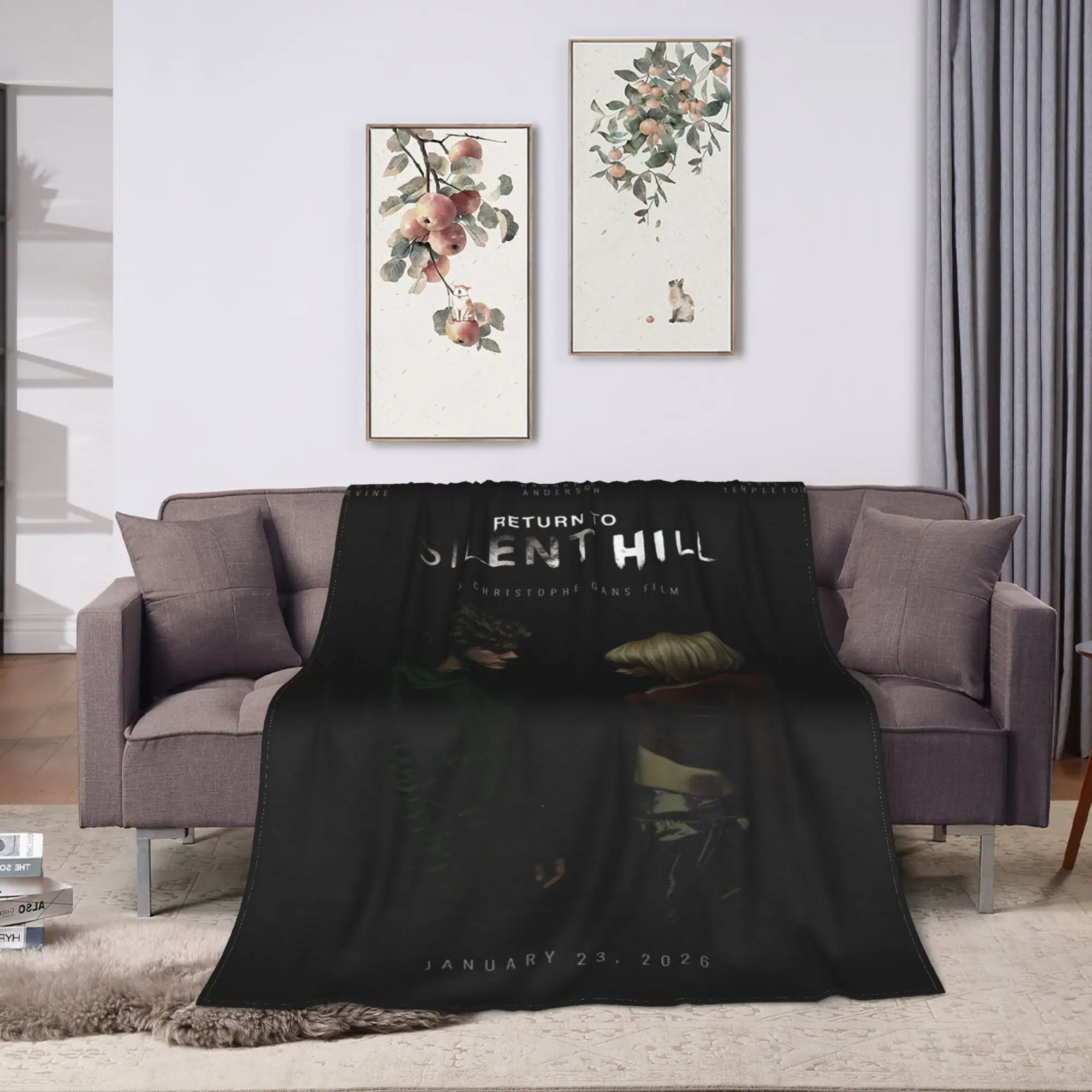 Return to Silent Hill Movie 2026 Soft Blankets  Travel Office Plush Throw Blanket Funny Couch Chair Flannel Bedspread Bed Cover