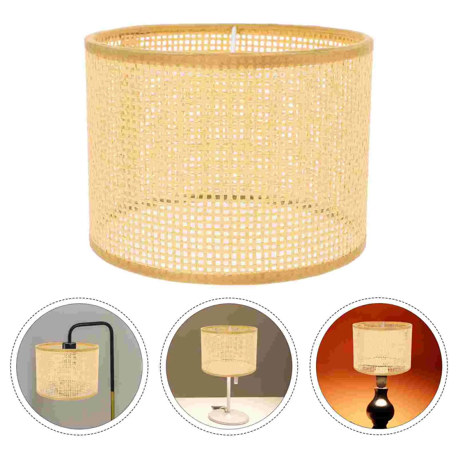 

Rattan Lampshade Woven Weaving Delicate Ceiling Indoor Accessory Light Hand Small Ornament