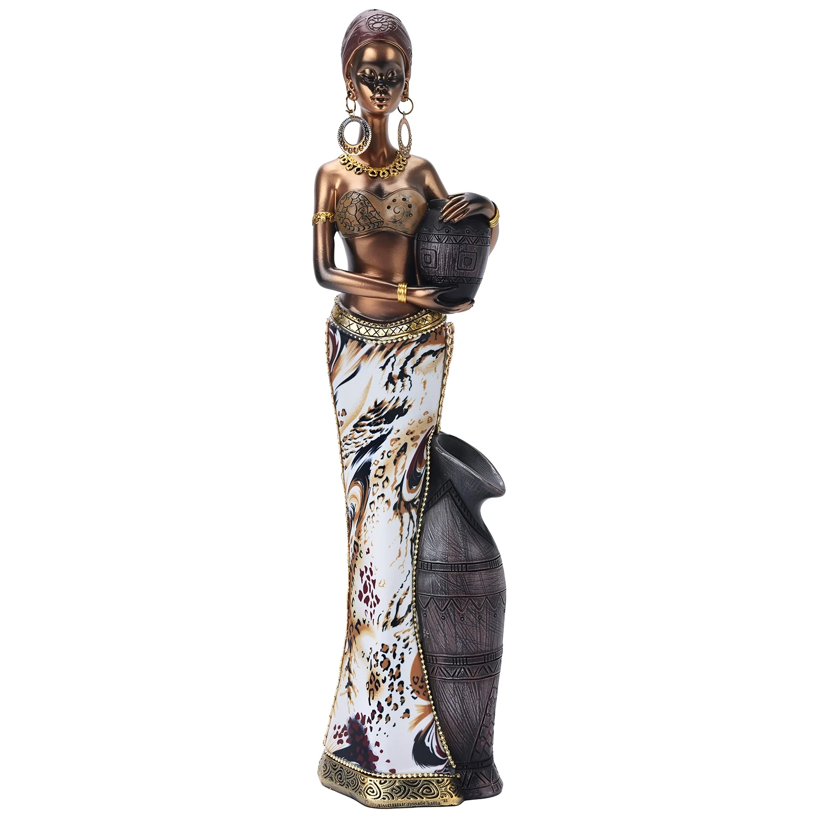 

Modern Art Figure Resin African Drum Musician Statue High-Quality Synthetic Resin Handmade Home Interior Decoration Christmas