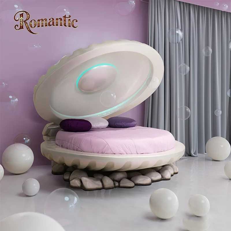 New European Classical Design, Shell Shaped Children's Bed, Creative and Interesting Solid Wood Bunker Bed