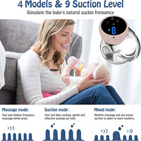 Wearable Breast Pump Electric Handsfree BPA Free 4 Modes 9 Levels USB Charge Milk Collectors Portable Breast Milk Pump Machine