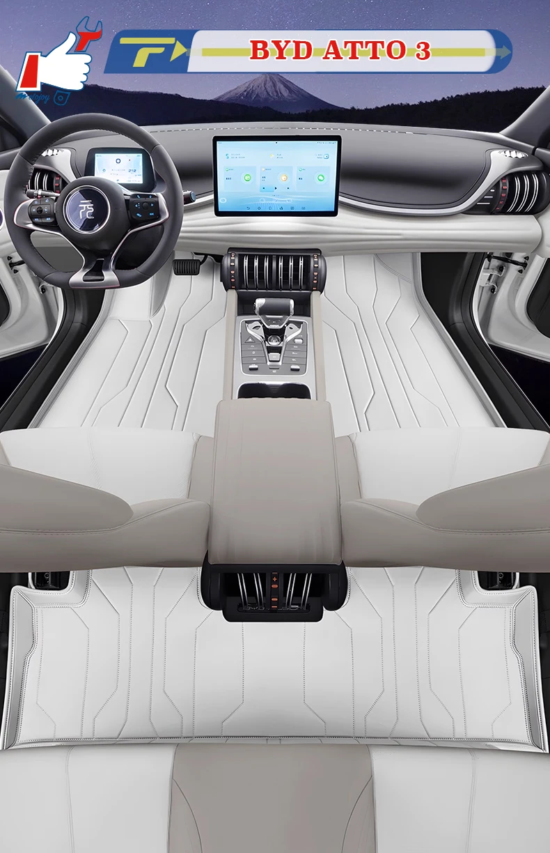 

Left-hand Drive Car Floor Mat For BYD ATTO 3 Yuan plus 2024 Full-Surround Foot Mat Mat Floor Liner Floor Carpet Water-proof Mat