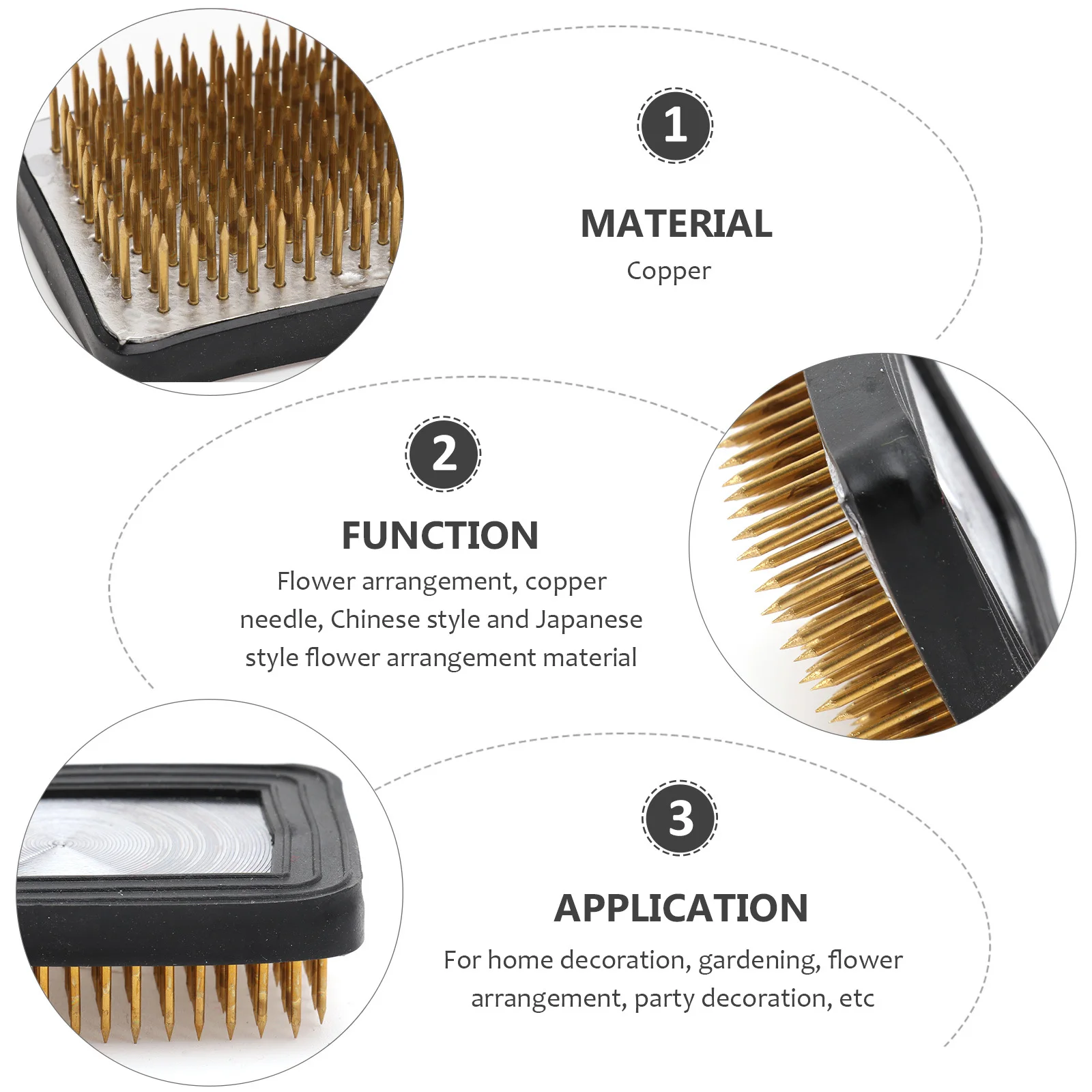 

Square Flower Pin Needle Holder Fixing Base Reusable Sturdy Non-Slip Craft Tool For Floral Arrangement Art Home Decoration